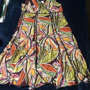 Spense 90s VINTAGE Asymmetrical Dress with Bold Floral Design